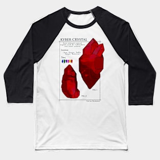 Kyber Crystal Science Illustration in Red Baseball T-Shirt